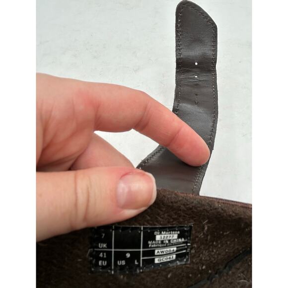 RARE Vtg Dr. Martens Women's 9Brown Leather Daisy Flower ShoesChunky Mary Jane - Picture 10 of 10